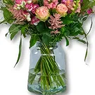 Holland flowers  -  Condolence Bouquet Pink + Vase Flower Bouquet/Arrangement
