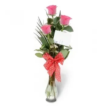 Benalmadena blomster- Pink Blush Trio Blomsterarrangementer bukett