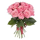 Italy flowers  -  Bouquet of 12 Pink Roses Flower Bouquet/Arrangement