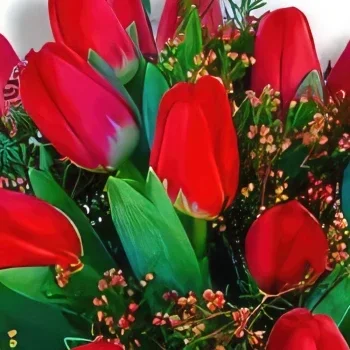 Λισαβόνα λουλούδια- Κόκκινος πειρασμός Μπουκέτο/ρύθμιση λουλουδιών
