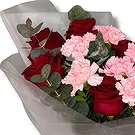 Garhoud flowers  -  Premium Red Roses and Pink Carnations Flower Bouquet/Arrangement