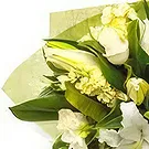 Smederevska Palanka flowers  -  White Lily and Greens Flower Bouquet/Arrangement
