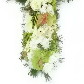بائع زهور مونبلييه- Procris زهرة بيضاء حداد الصليب باقة الزهور