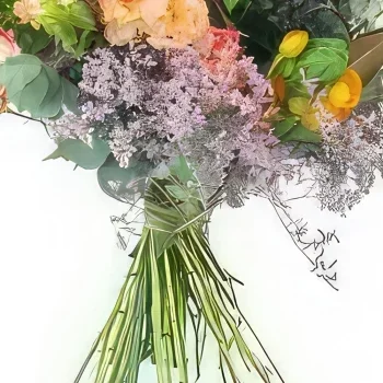 بائع زهور نانت- الأرجواني والبرتقالي ريفي باقة بوخارست باقة الزهور