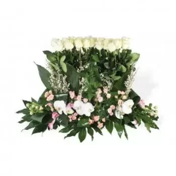 Lyon online Florist - The Angelus mourning flower racket Bouquet