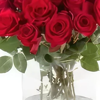fiorista fiori di Duisburg- Passione rossa Bouquet floreale