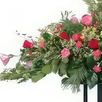 بائع زهور نانت- حذاء الثلوج الأحمر والوردي الشفق باقة الزهور