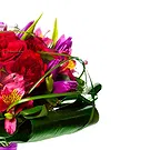 Italy flowers  -  Bunch of red roses and pink alstroemeria Flower Bouquet/Arrangement