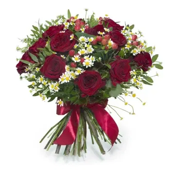 بائع زهور فلورنسا- باقة من الأقحوان والورود