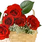 Osidda flowers  -  Basket of Red Roses with Chocolates Flower Bouquet/Arrangement