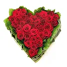 Venedig Blumen Florist- Begräbnisherz aus roten Rosen Bouquet/Blumenschmuck