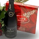 Montenegro blomster- Røde roser med champagne gavesæt Blomst buket/Arrangement