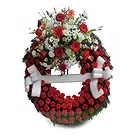 Alla andra städer blommor- Elfenben Embrace Sympatikrans Bukett/blomsterarrangemang