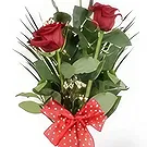 Ibiza flowers  -  Crimson Trio Flower Bouquet/Arrangement