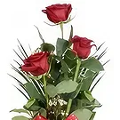 Ibiza flowers  -  Crimson Trio Flower Bouquet/Arrangement