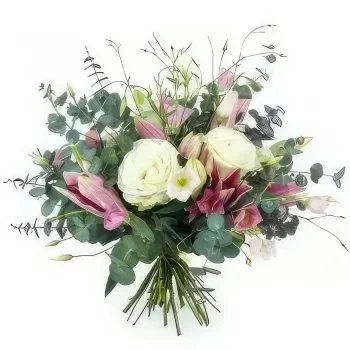 Paris blomster- Reims pink & hvid rustik buket Blomst buket/Arrangement
