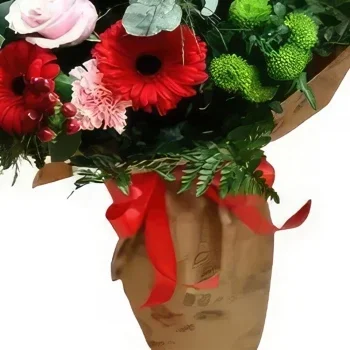 Mijas / Mijas Costa kwiaty- Czerwona Gracja Bukiet ikiebana