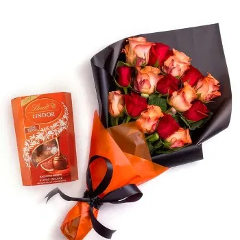 Kenya online Florist - Roses with Lindt Chocolate Bouquet