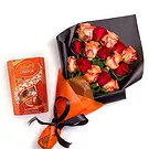Kenya flowers  -  Roses with Lindt Chocolate Flower Bouquet/Arrangement