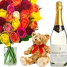 Case Lunghe flowers  -  Colorful Roses Flower Bouquet/Arrangement