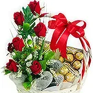 Greece flowers  -  Elegance in Red Flower Bouquet/Arrangement