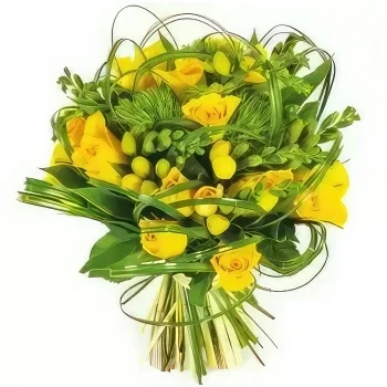 Λιλ λουλούδια- Στρογγυλό μπουκέτο πράσινο στέλεχος Μπουκέτο/ρύθμιση λουλουδιών