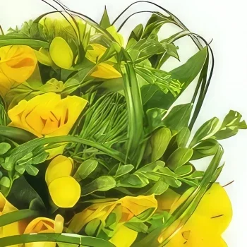 nett Blumen Florist- Runder Strauß Grüner Stiel Bouquet/Blumenschmuck