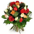 Le François flowers  -  Round bouquet of colorful roses Joy Flower Bouquet/Arrangement