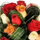 Le François flowers  -  Round bouquet of colorful roses Joy Flower Bouquet/Arrangement