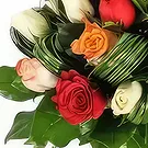 Le François flowers  -  Round bouquet of colorful roses Joy Flower Bouquet/Arrangement