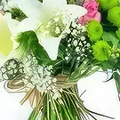 Paryż kwiaty- Okrągły bukiet kwiatów Lily Rose Bukiet ikiebana