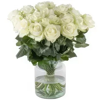 דורטמונד פרחים- רויאל לבן זר פרחים/סידור פרחים