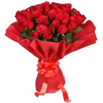 10 de οκτάβρε λουλούδια- Ρουμπίνι Κόκκινο Μπουκέτο/ρύθμιση λουλουδιών