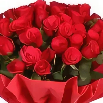 fleuriste fleurs de Bolivie- Ruby Red Bouquet/Arrangement floral