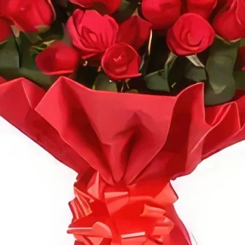 fiorista fiori di Bari- Rosso rubino Bouquet floreale