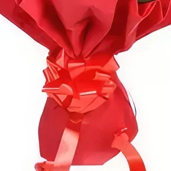 Куето цветя- Рубинено червено Букет/договореност цвете