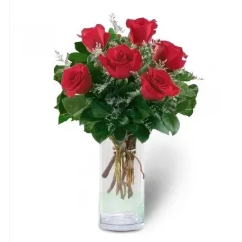 Benalmadena blomster- Ruby Romance Roses Blomsterarrangementer bukett