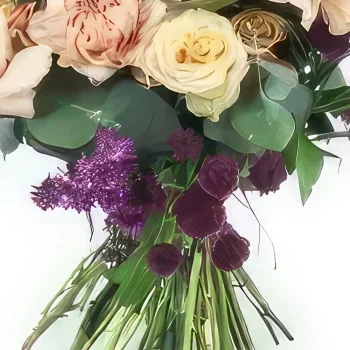 Pau bloemen bloemist- Saint-Emilion roze & paars boeket Boeket/bloemstuk