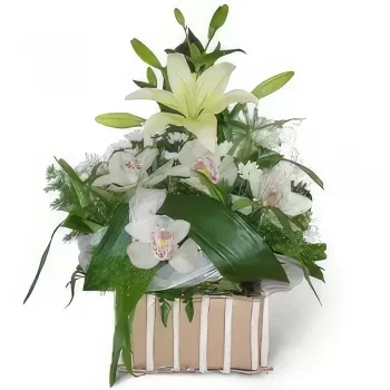 Krakkó-virágok- Organza dekoráció Virágkötészeti csokor