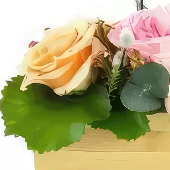 Lille blomster- Sao Polo rose langstrakt komposisjon Blomsterarrangementer bukett