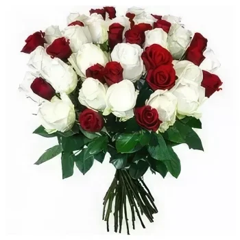 Genua bloemen bloemist- Dieprode Roses Boeket/bloemstuk