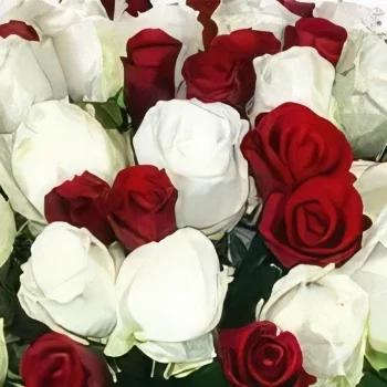 fleuriste fleurs de Tallinn- Roses écarlates Bouquet/Arrangement floral