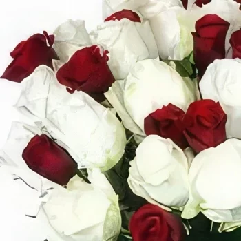 Werona kwiaty- Scarlet Roses Bukiet ikiebana