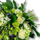 Holandia kwiaty- Bukiet pogrzebowy biało-fioletowy (70cm) Bukiet ikiebana