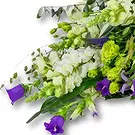 Holandia kwiaty- Bukiet pogrzebowy biało-fioletowy (70cm) Bukiet ikiebana