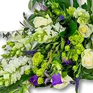 Holandia kwiaty- Bukiet pogrzebowy biało-fioletowy (70cm) Bukiet ikiebana
