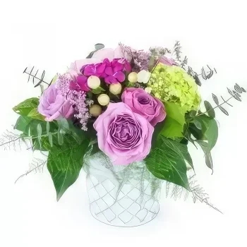 Nantes rože- Vijolični cvetlični aranžma iz Seattla Cvet šopek/dogovor