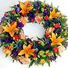Corrala flowers  -  Multiflowers Funeral Wreath Flower Bouquet/Arrangement
