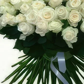 fiorista fiori di Bari- Bianco come la neve Bouquet floreale