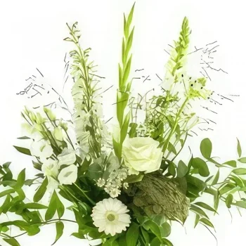 fleuriste fleurs de La Haye- Blanc comme neige Bouquet/Arrangement floral